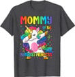 Mommy Of The Birthday Princess Girl Dabbing Unicorn Mom T-Shirt