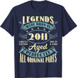 12th Birthday Gifts Vintage Legends Born In 2011 12 Year Old T-Shirt