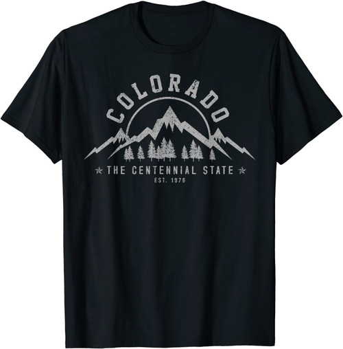 Colorado The Centennial State Est. 1867 Mountains Gift T-Shirt