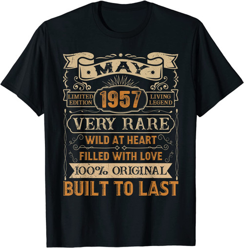 64th Birthday Gift 64 Years Old Retro Vintage May 1957 T-Shirt
