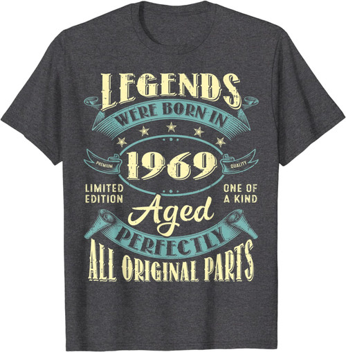 54th Birthday Gifts Vintage Legends Born In 1969 54 Year Old T-Shirt