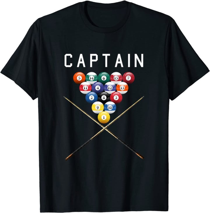 Awesome Captain Pool Billiard T Shirt Men Women Gift