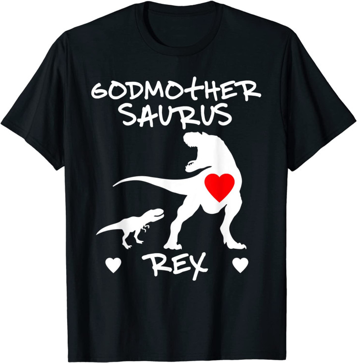 Godmother Saurus T Rex Dinosaur T Shirt Mother Day Gift