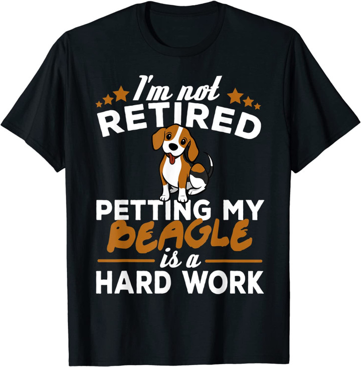 Beagle Retirement T-Shirt Retired Grandpa Grandma Dog Gift