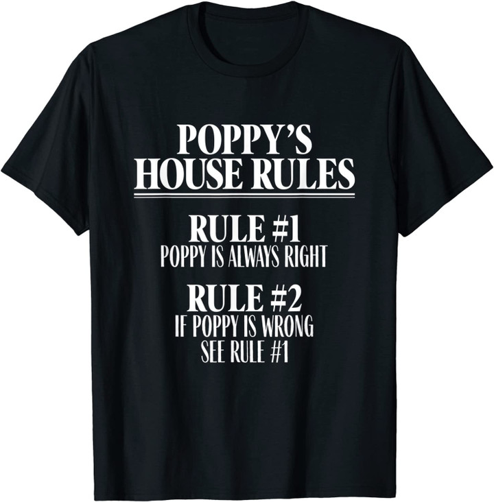 Funny Poppy Tee Gift For Grandfathers T-Shirt