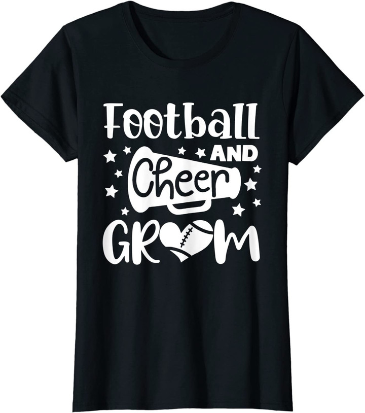 Womens Football & Cheer Gram School Player Cheer Grandma Funny T-Shirt