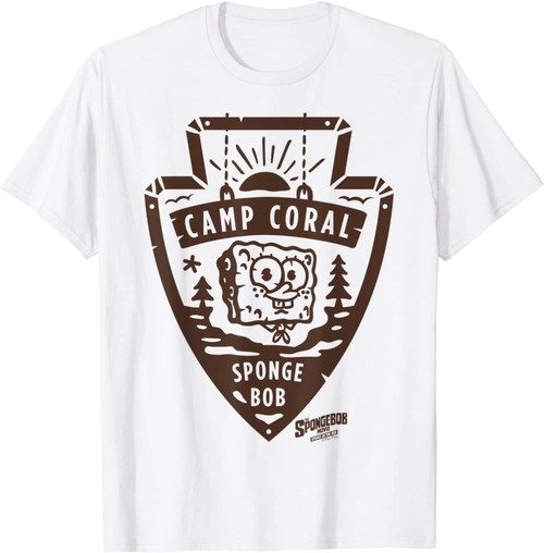 Sponge On The Run Camp Coral Spongebob Badge T-Shirt