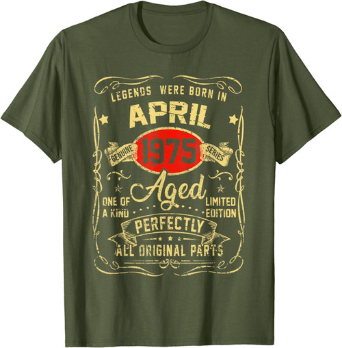 April 1975 The Man 48 Year Old Birthday Gifts T-Shirt