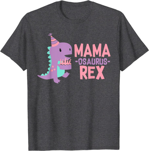 Mama Dinosaur Family Matching Birthday Girls Party T-Shirt