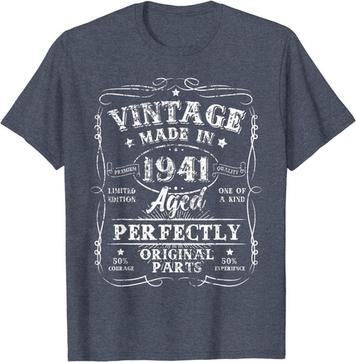 Retro 1941 82nd Birthday Decorations 82 Years Old T-Shirt