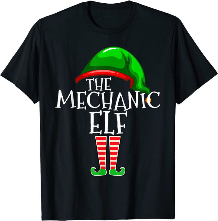 Mechanic Elf Group Matching Family Christmas Gift Outfit T-Shirt
