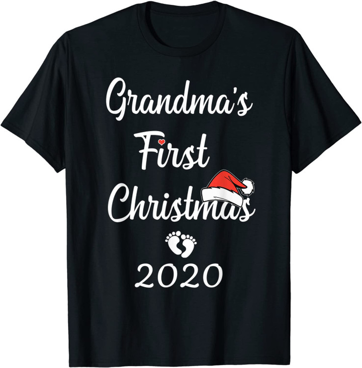 Grandma Gifts Grandmas First Christmas 2020 Matching Family T-Shirt