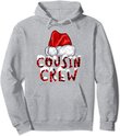 Cousin Crew Red Buffalo Plaid Family Matching Xmas Pajamas Pullover Hoodie