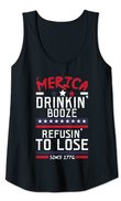 America Drinking Booze & Refusing To Lose Alcohol Beer Flag Tank Top