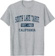 South Lake Tahoe California CA Vintage Sports Design Navy T-Shirt