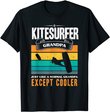 Mens Kitesurfing Grandpa Kiteboarder Grandfather Kite Kitesurfer T-Shirt