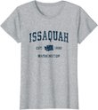 Issaquah Washington WA Vintage Sports Design Navy Print T-Shirt