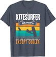 Mens Kitesurfing Grandpa Kiteboarder Grandfather Kite Kitesurfer T-Shirt