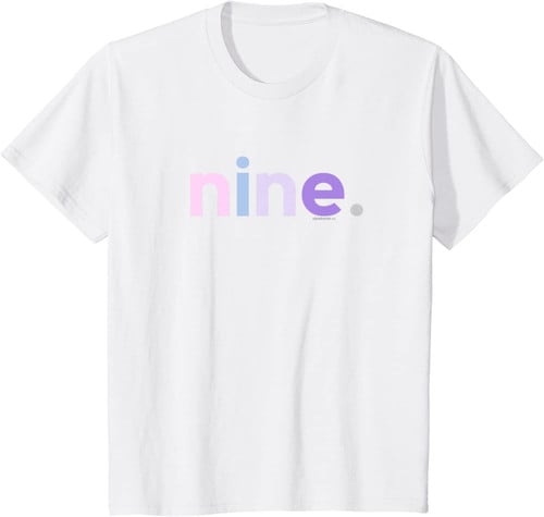 Kids 9th Birthday Shirt Girl 9 Year Old Nine | Age 9 Gift Ideas T-Shirt