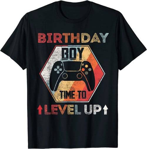 Birthday Boy Time To Level Up Birthday Apparel Boys T-Shirt