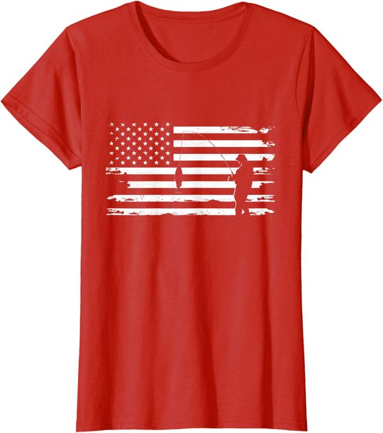American Flag Fishing Apparel - Fishing T-Shirt