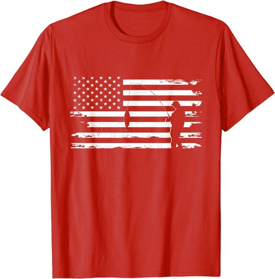 American Flag Fishing Apparel - Fishing T-Shirt