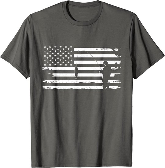 American Flag Fishing Apparel - Fishing T-Shirt