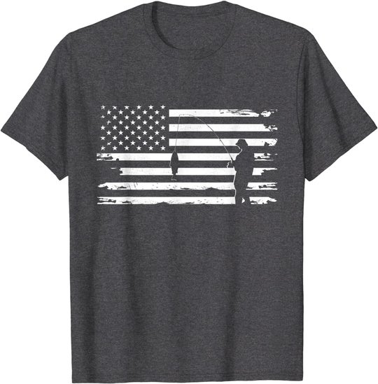 American Flag Fishing Apparel - Fishing T-Shirt