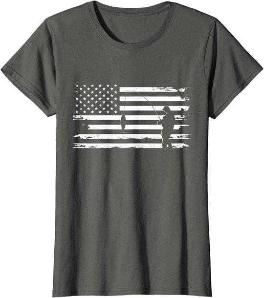American Flag Fishing Apparel - Fishing T-Shirt