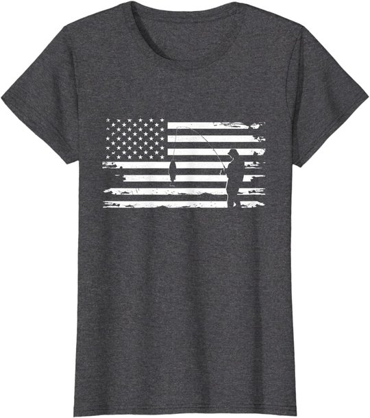 American Flag Fishing Apparel - Fishing T-Shirt