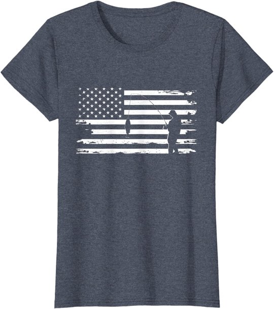 American Flag Fishing Apparel - Fishing T-Shirt