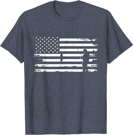 American Flag Fishing Apparel - Fishing T-Shirt