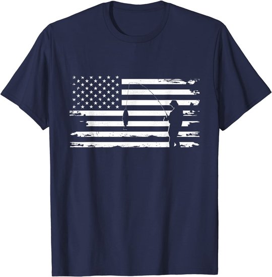 American Flag Fishing Apparel - Fishing T-Shirt