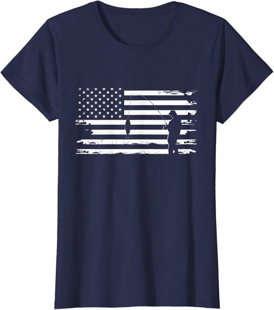 American Flag Fishing Apparel - Fishing T-Shirt