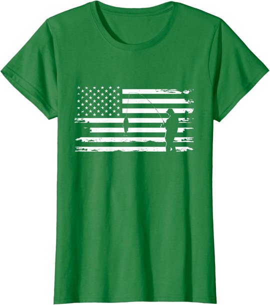 American Flag Fishing Apparel - Fishing T-Shirt