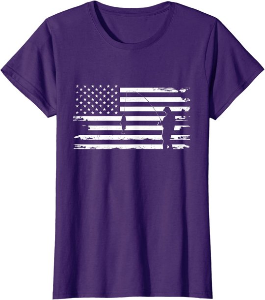 American Flag Fishing Apparel - Fishing T-Shirt