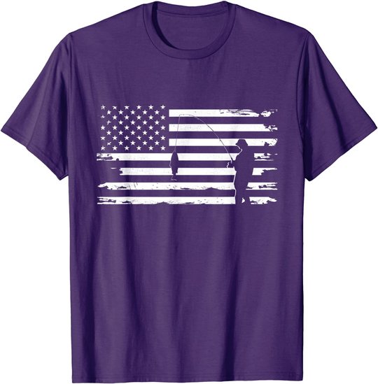 American Flag Fishing Apparel - Fishing T-Shirt