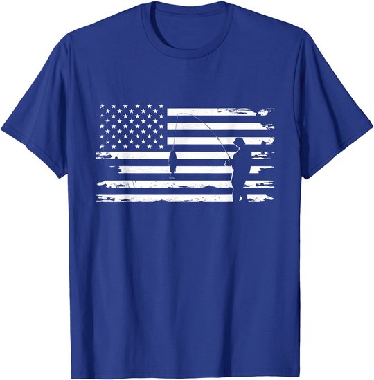 American Flag Fishing Apparel - Fishing T-Shirt