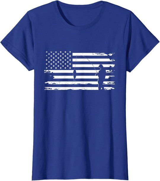 American Flag Fishing Apparel - Fishing T-Shirt