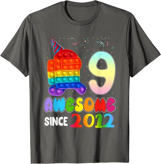 Awesome Since 2012 Among Pop it With Us 9th Birthday Kids T-Shirt