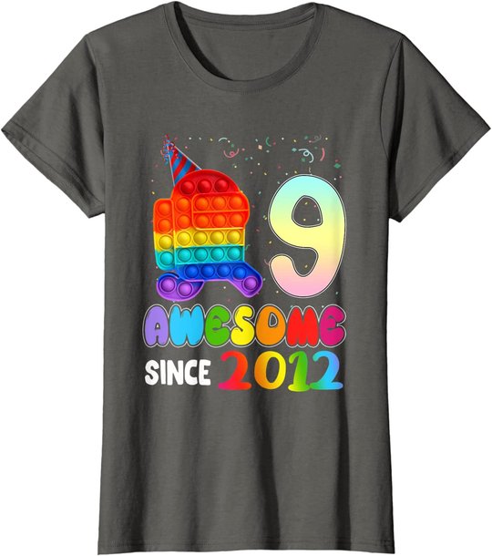 Awesome Since 2012 Among Pop it With Us 9th Birthday Kids T-Shirt