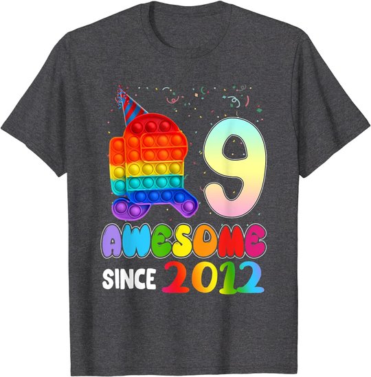 Awesome Since 2012 Among Pop it With Us 9th Birthday Kids T-Shirt