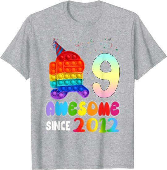 Awesome Since 2012 Among Pop it With Us 9th Birthday Kids T-Shirt