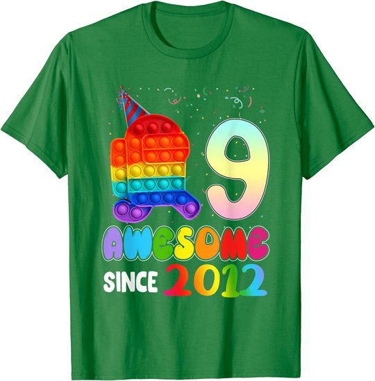 Awesome Since 2012 Among Pop it With Us 9th Birthday Kids T-Shirt