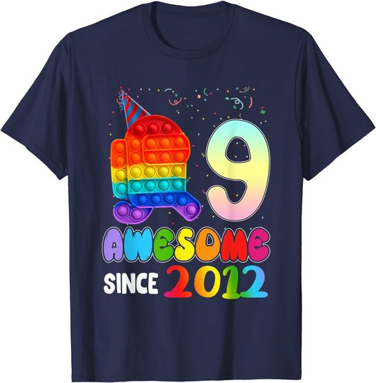 Awesome Since 2012 Among Pop it With Us 9th Birthday Kids T-Shirt