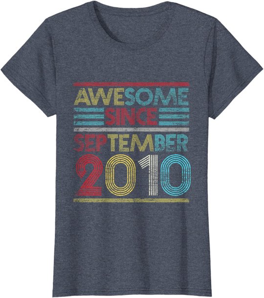 Awesome Since September 2010 Bday Gifts 11th Birthday T-Shirt