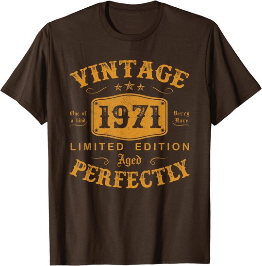 50 Year Old Birthday Gifts Vintage 1971 50th Birthday Gifts T-Shirt
