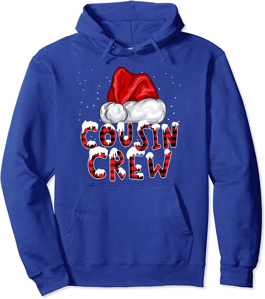 Cousin Crew Red Buffalo Plaid Family Matching Xmas Pajamas Pullover Hoodie