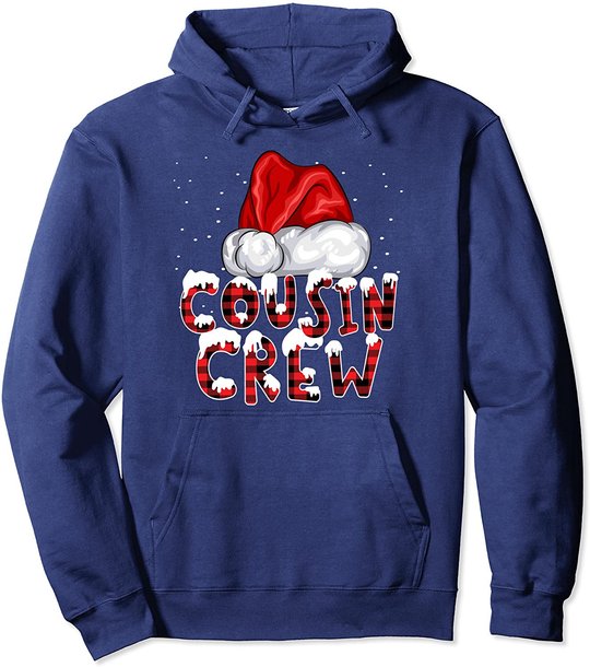 Cousin Crew Red Buffalo Plaid Family Matching Xmas Pajamas Pullover Hoodie