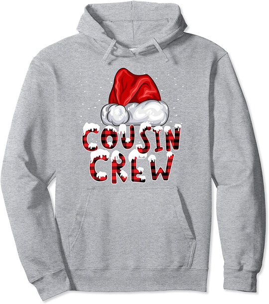 Cousin Crew Red Buffalo Plaid Family Matching Xmas Pajamas Pullover Hoodie